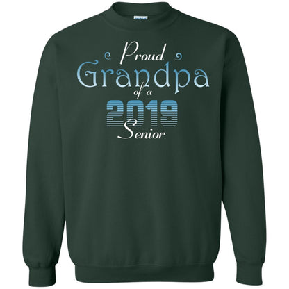 Proud Grandpa Of 2019 Senior Granddad Shirt Forest Green