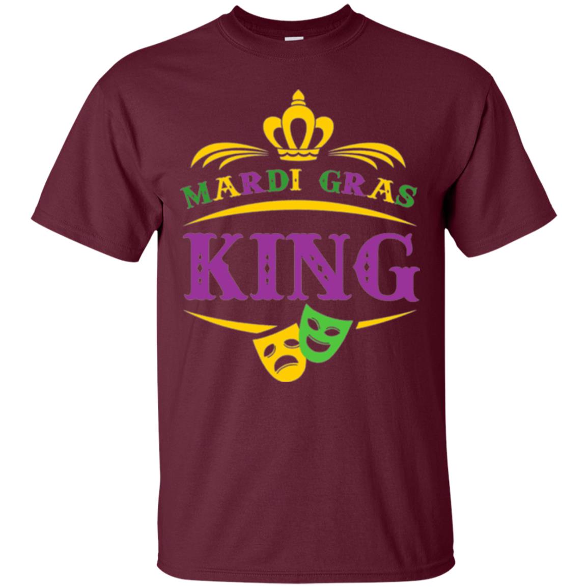 Mardi Gras King Gift T-shirt Maroon