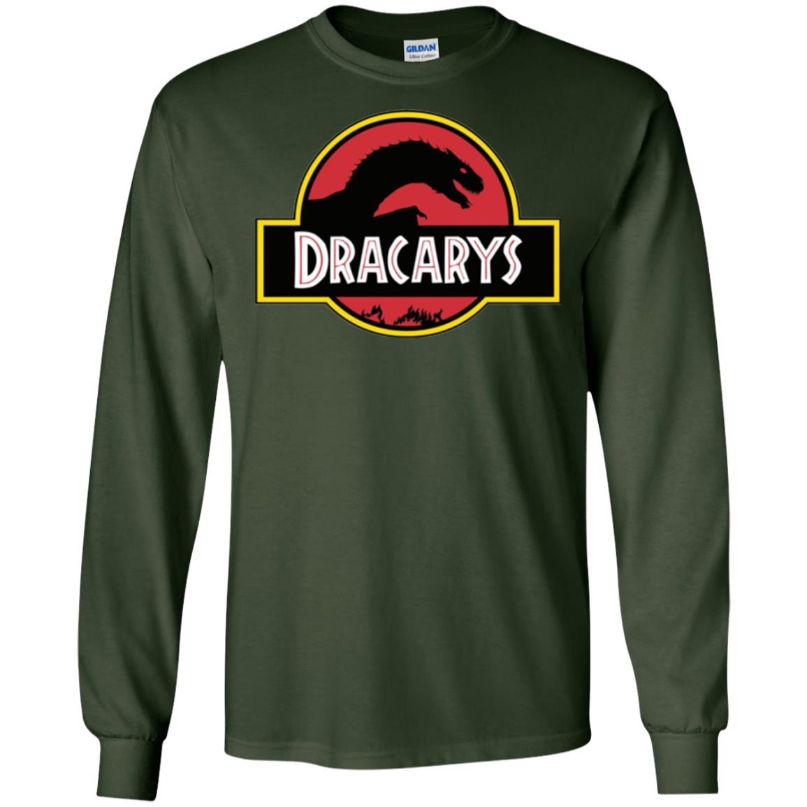 Dracarys Dragon Dinosaur T-shirt Forest Green