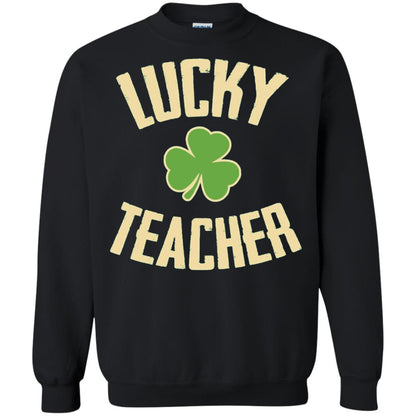 Lucky Teacher Shirt St. Patrick_s Day T-shirt Black