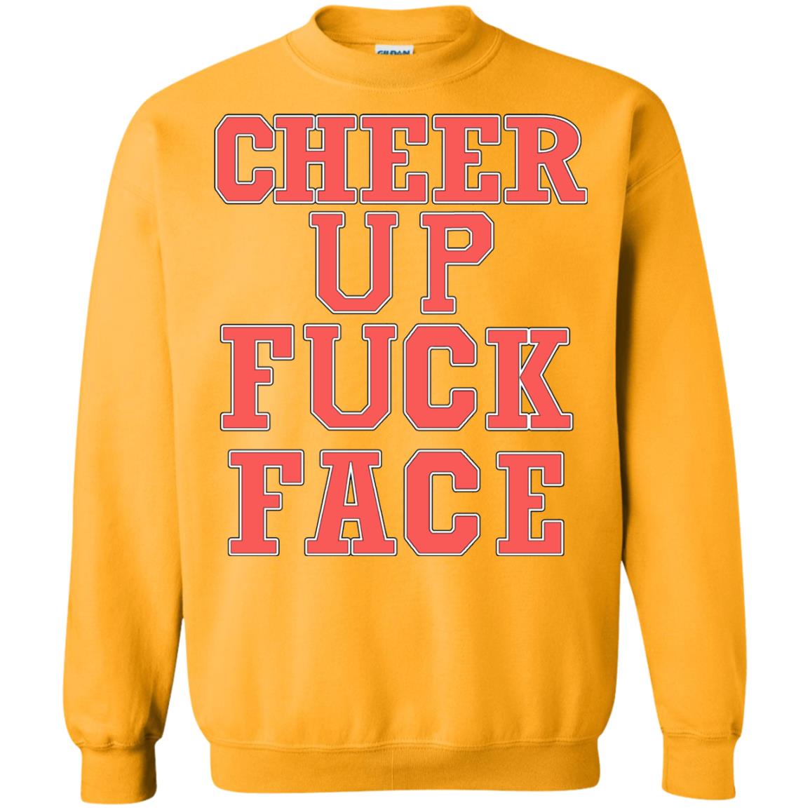 Cheer Up Face Shirt Gold