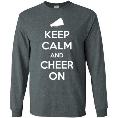 Cheerleader T-shirt Keep Calm And Cheer On Dark Heather