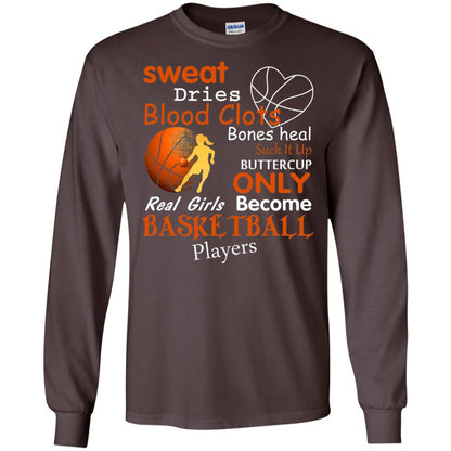 Basketball Shirt Real Girls Become Basketball Players Dark Chocolate