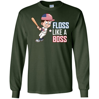 Floss Like A Boss Shirt For Baseball Players Forest Green