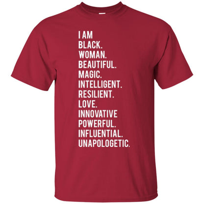 I Am Black Woman Black History Month 2018 T-shirt Cardinal