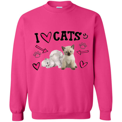 Cat Lover T-shirt I Love Cats Heliconia