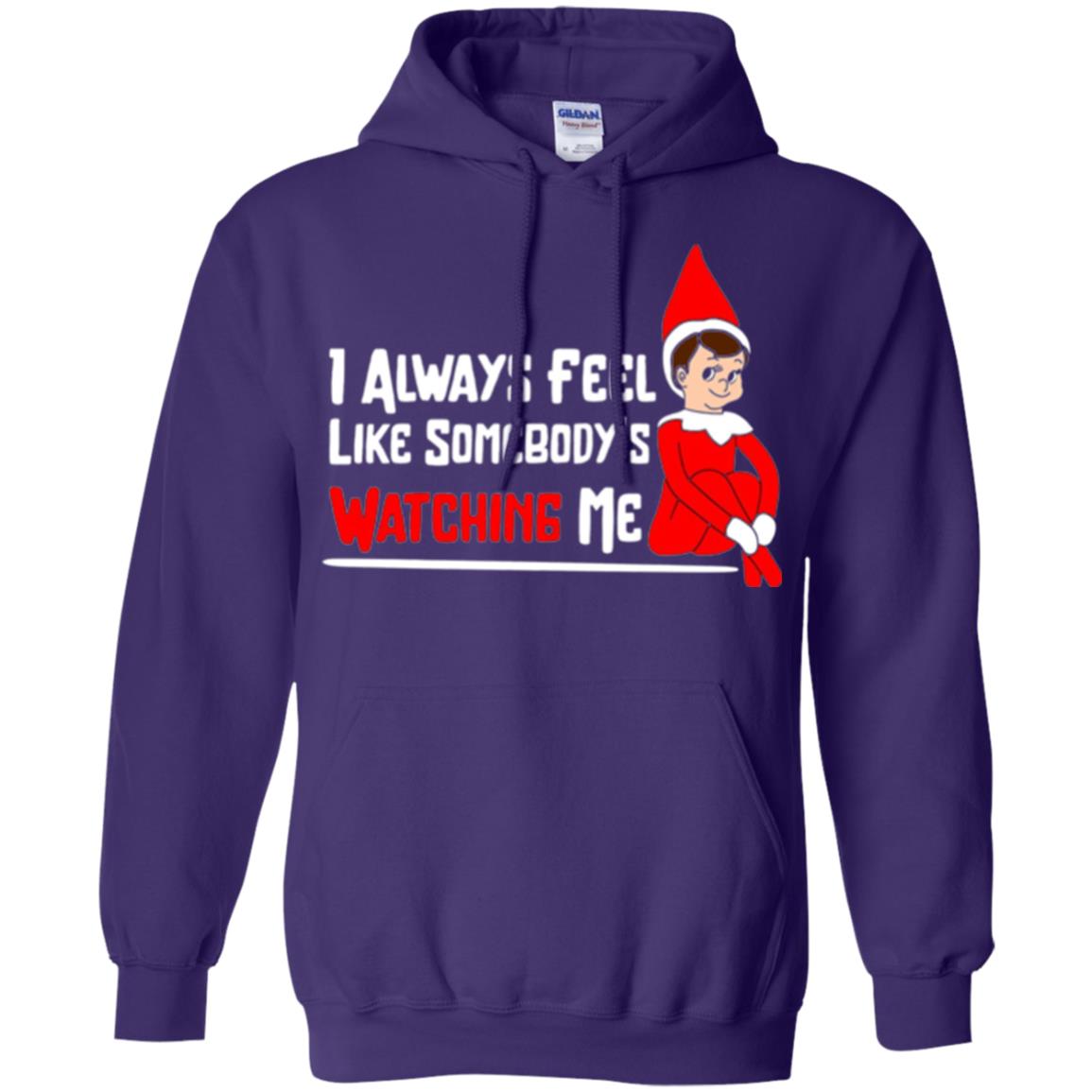 Christmas T-shirt I Alway Feel Like Somebody_s Watching Me Purple