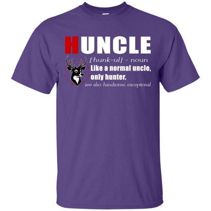 Huncle Definition Like A Normal Uncle Only Hunter Hunting Uncle Gift Shirt For Mens Purple
