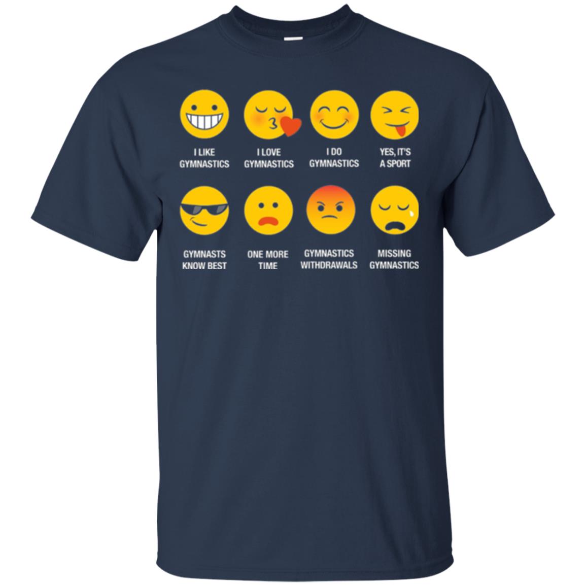 Gymnastic Lovers T-shirt Emoji Navy