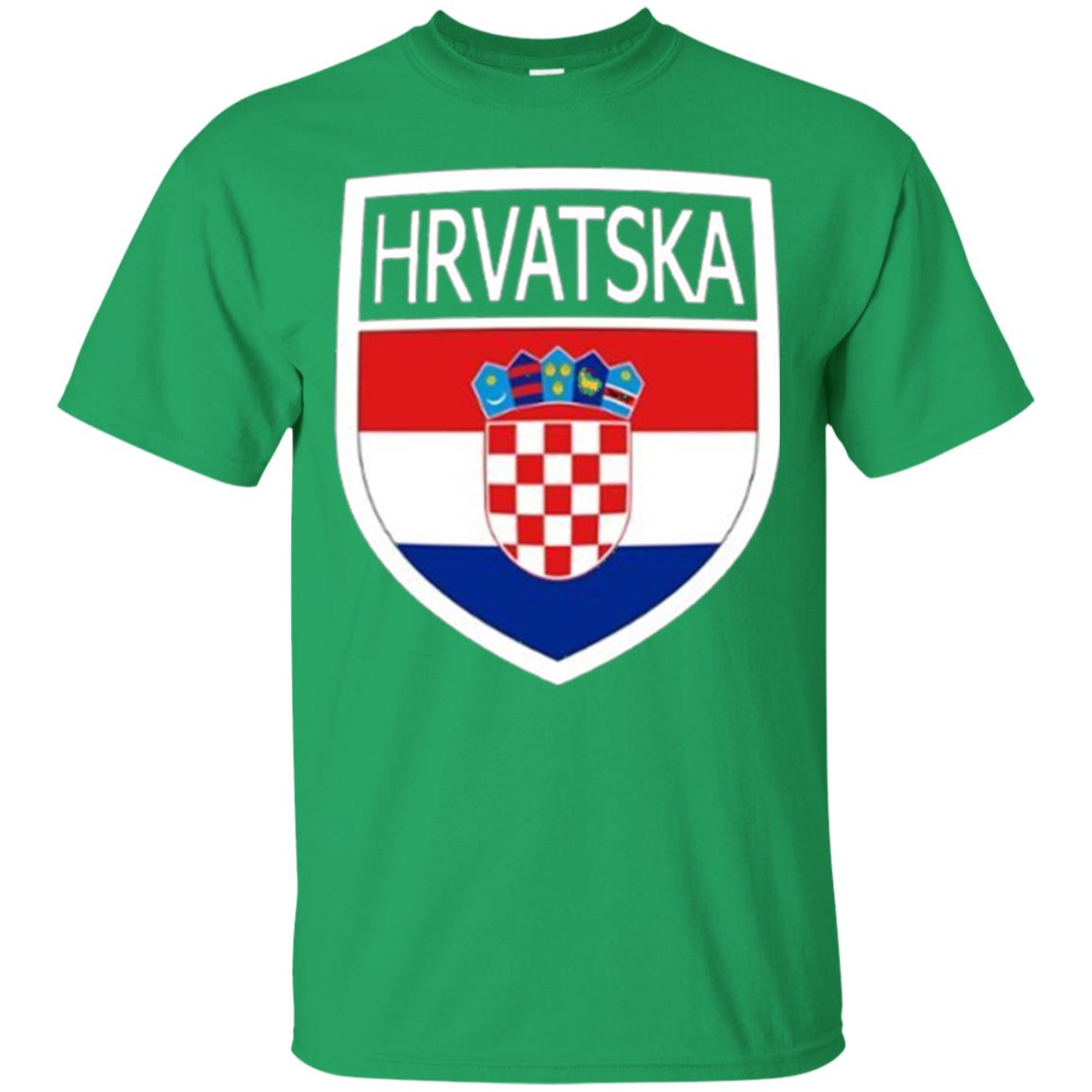 Croatia Shield T-shirt Hrvatska Patch Croatian Flag Badge Irish Green