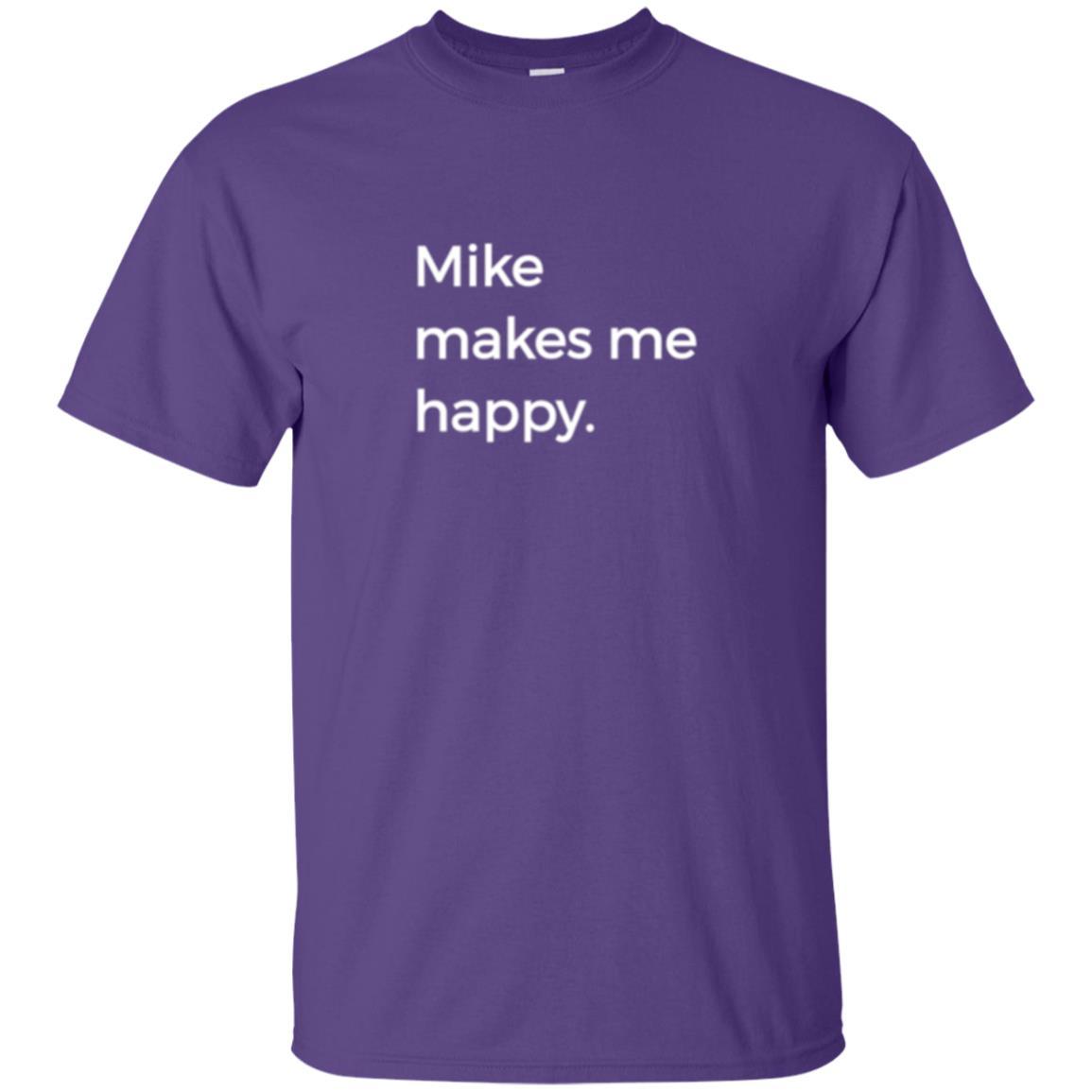 Strange Names And Things T-shirt Mike Makes Me Happy Purple