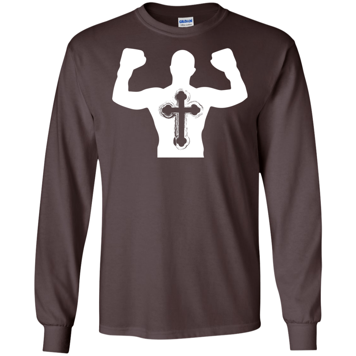Christian Gym Exercise Workout T-shirt Dark Chocolate