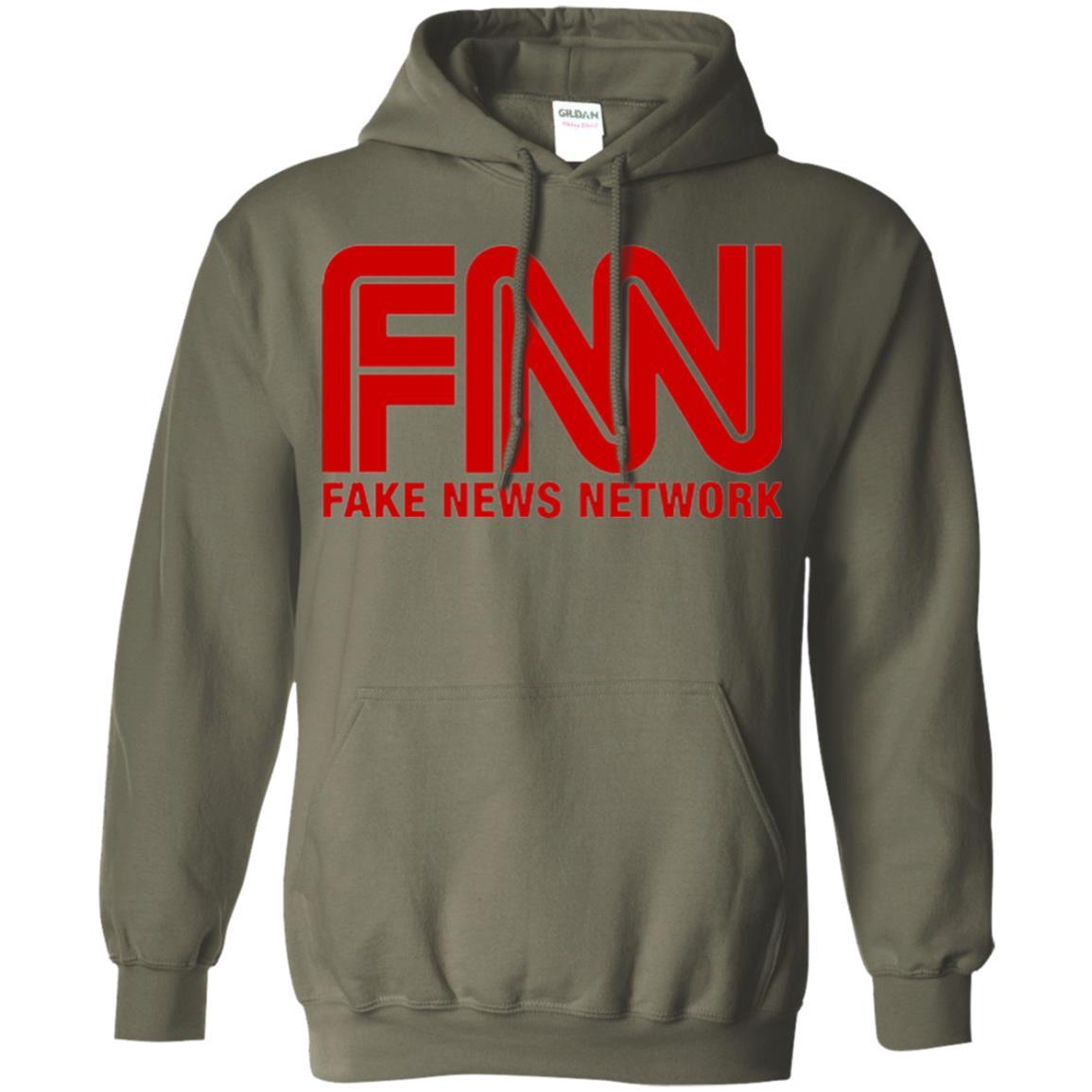 Anti Trump T-shirt Fnn Fake News Network T-shirt Military Green