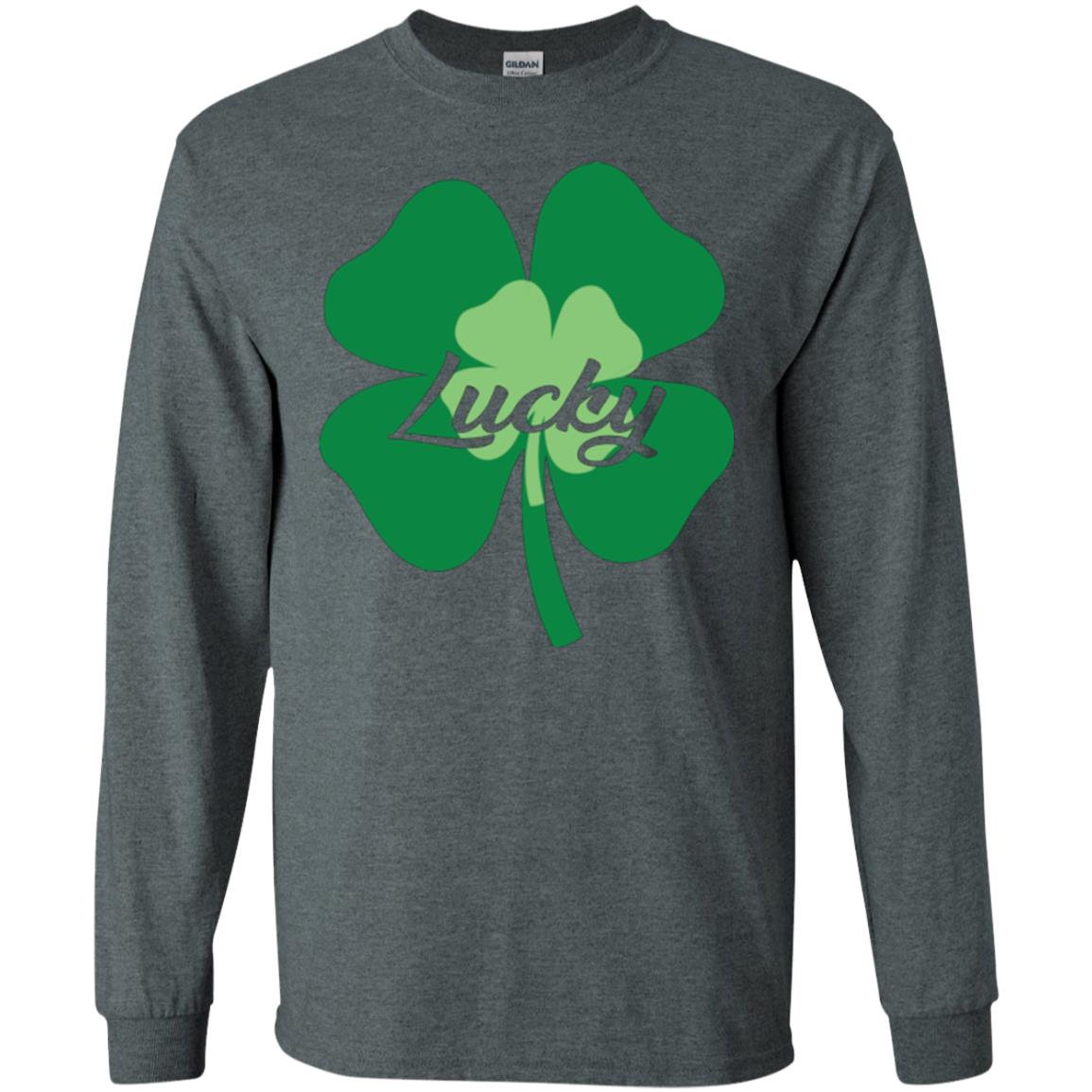 Saint Patrick's Day T-shirt Lucky Leprechaun Dark Heather
