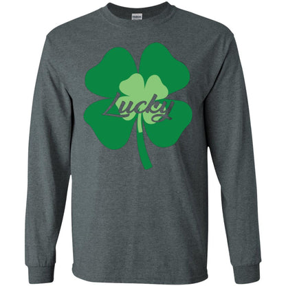 Saint Patrick's Day T-shirt Lucky Leprechaun Dark Heather