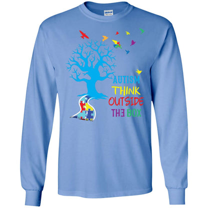 Autism Awareness T-shirt Autism Think Outside Carolina Blue