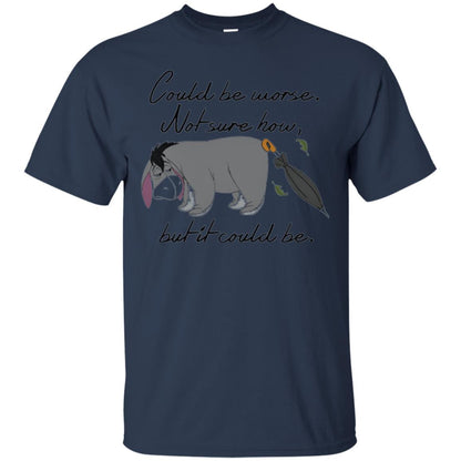 Cartoon T-shirt Could Be Worse Not Sure How But It Could Be Navy