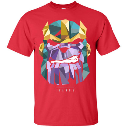 Thanos Low Poly Geometric Art Head Graphic T-shirt Red