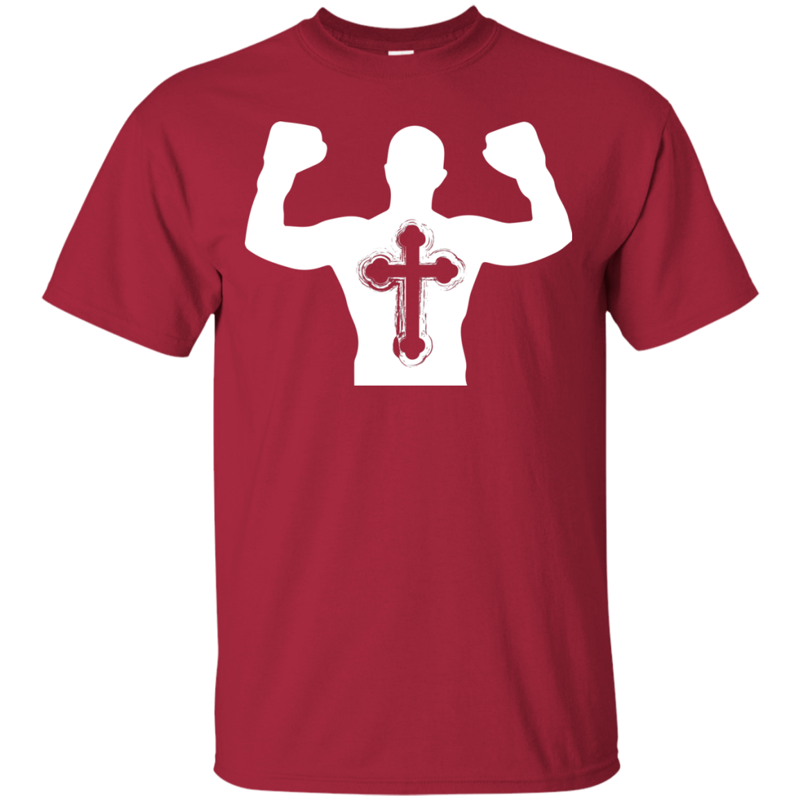 Christian Gym Exercise Workout T-shirt Cardinal