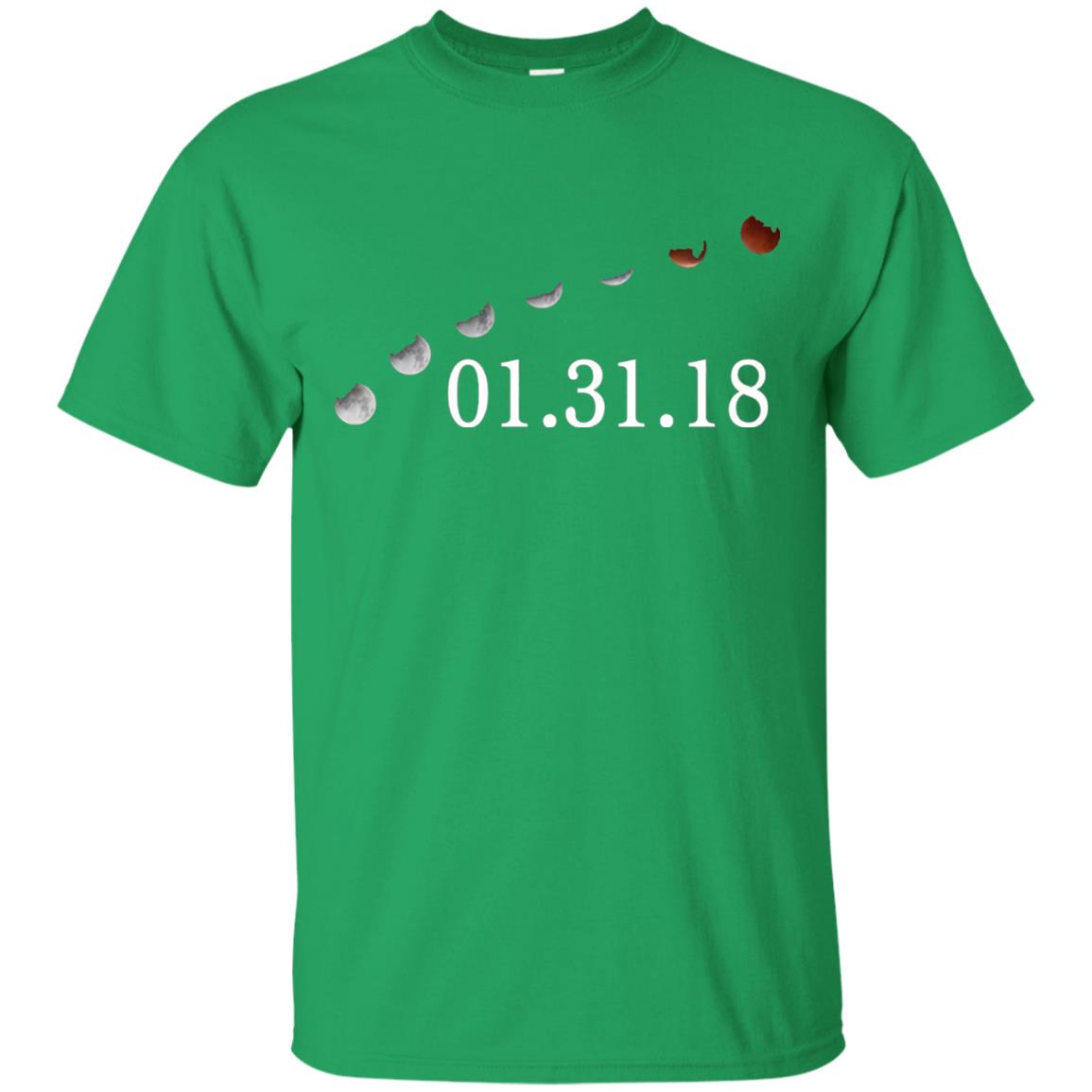 Usa Total Lunar Eclipse On January 31, 2018 T-shirt Irish Green