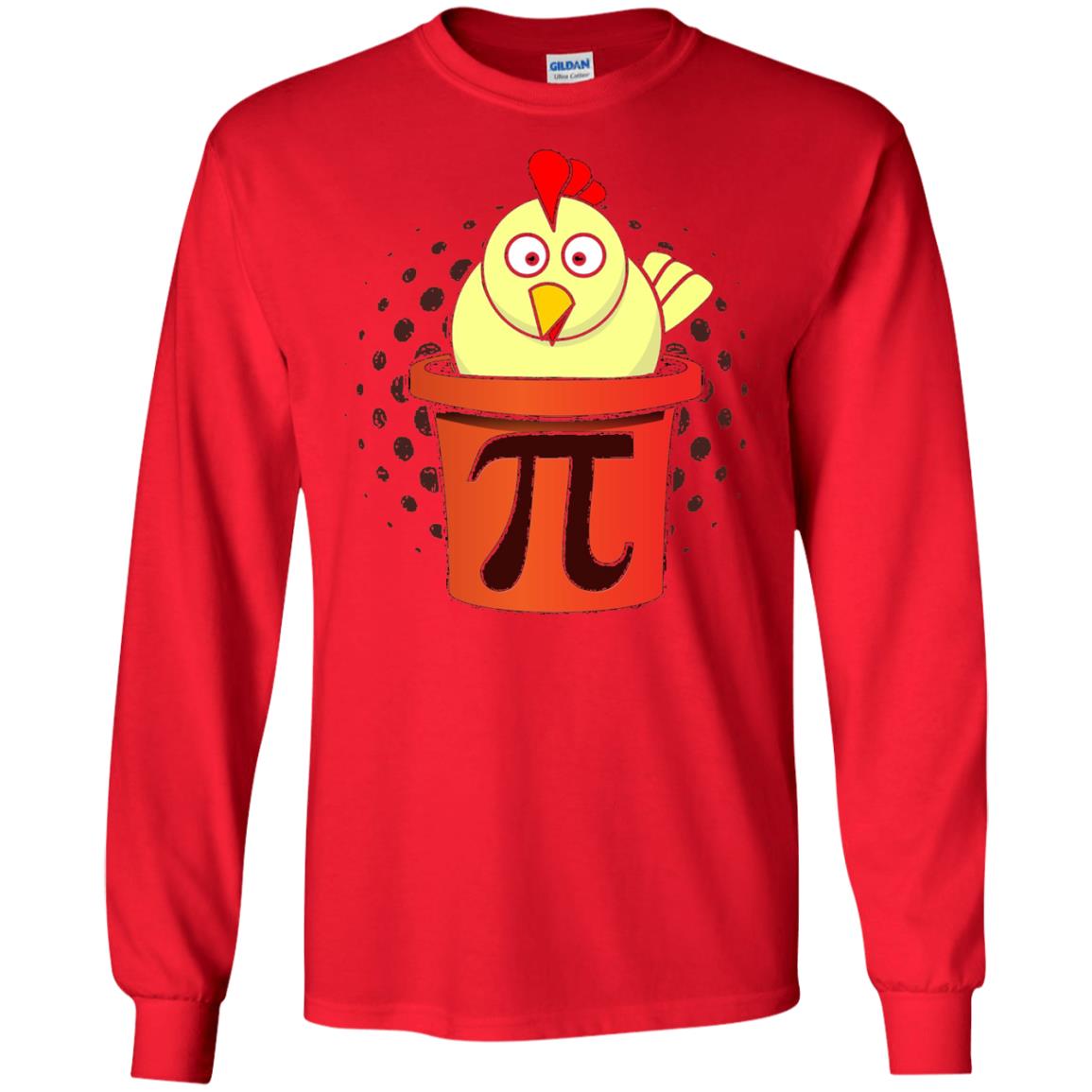 Chicken Pot Pi Funny Math T-shirt Red