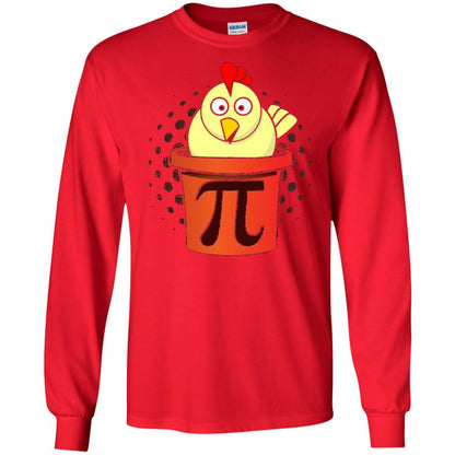 Chicken Pot Pi Funny Math T-shirt Red
