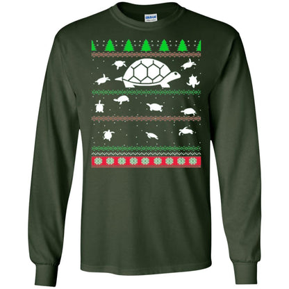 Christmas T-shirt Turtle Lover Merry Christmas Forest Green