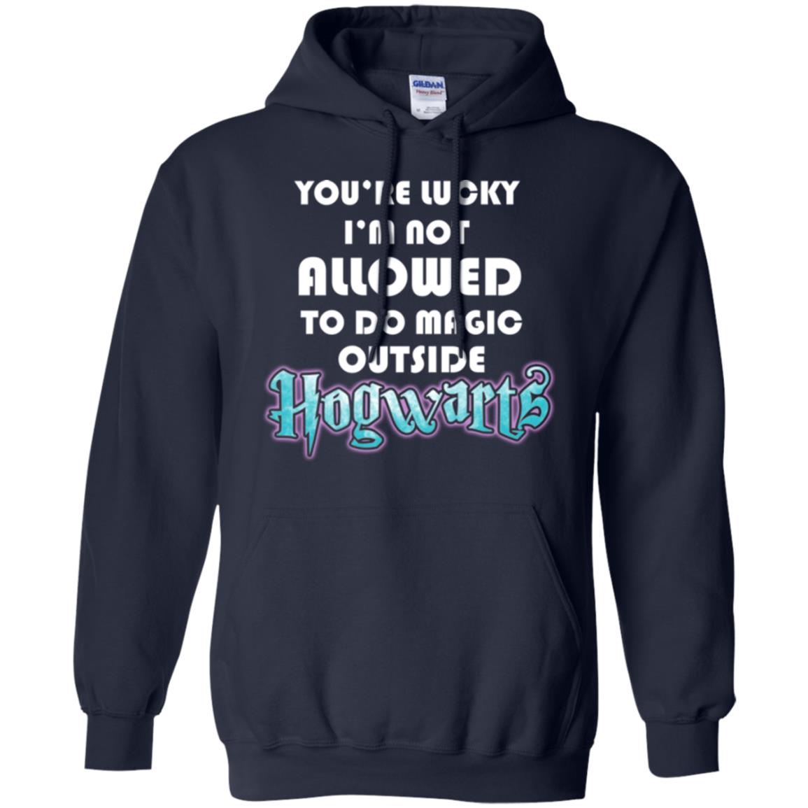 You're Lucky Im Not Allowed To Do Magic Outside Hogwarts Harry Potter Fan T-shirtG185 Gildan Pullover Hoodie 8 oz.