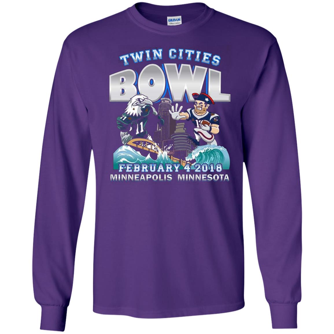 Football Lover T-shirt Twin Cities Bowl Purple