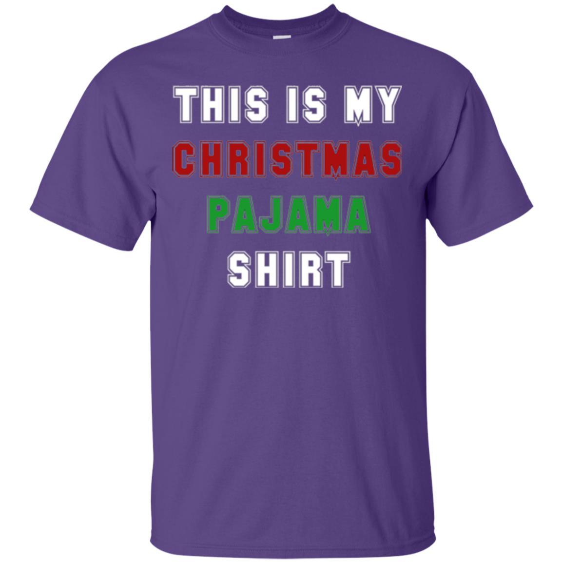Christmas T-shirt This Is My Christmas Pajama Purple