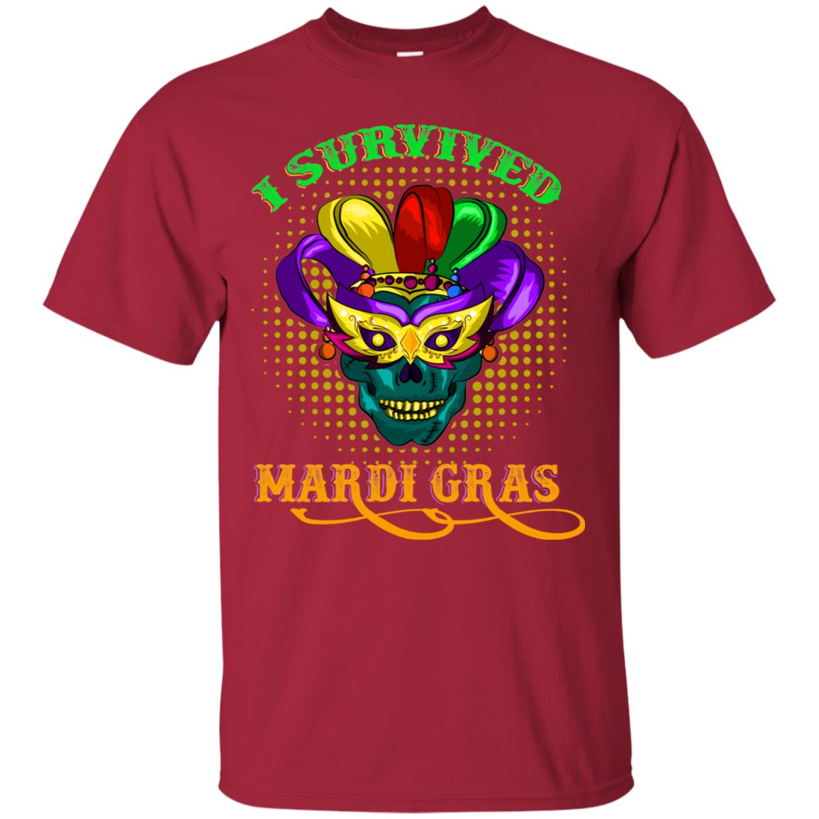 I Survived Mardi Gras Shirt Cardinal