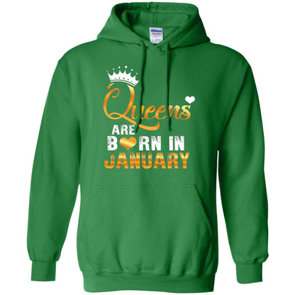 Birthday T-shirt Queens Are Born Iin January Irish Green