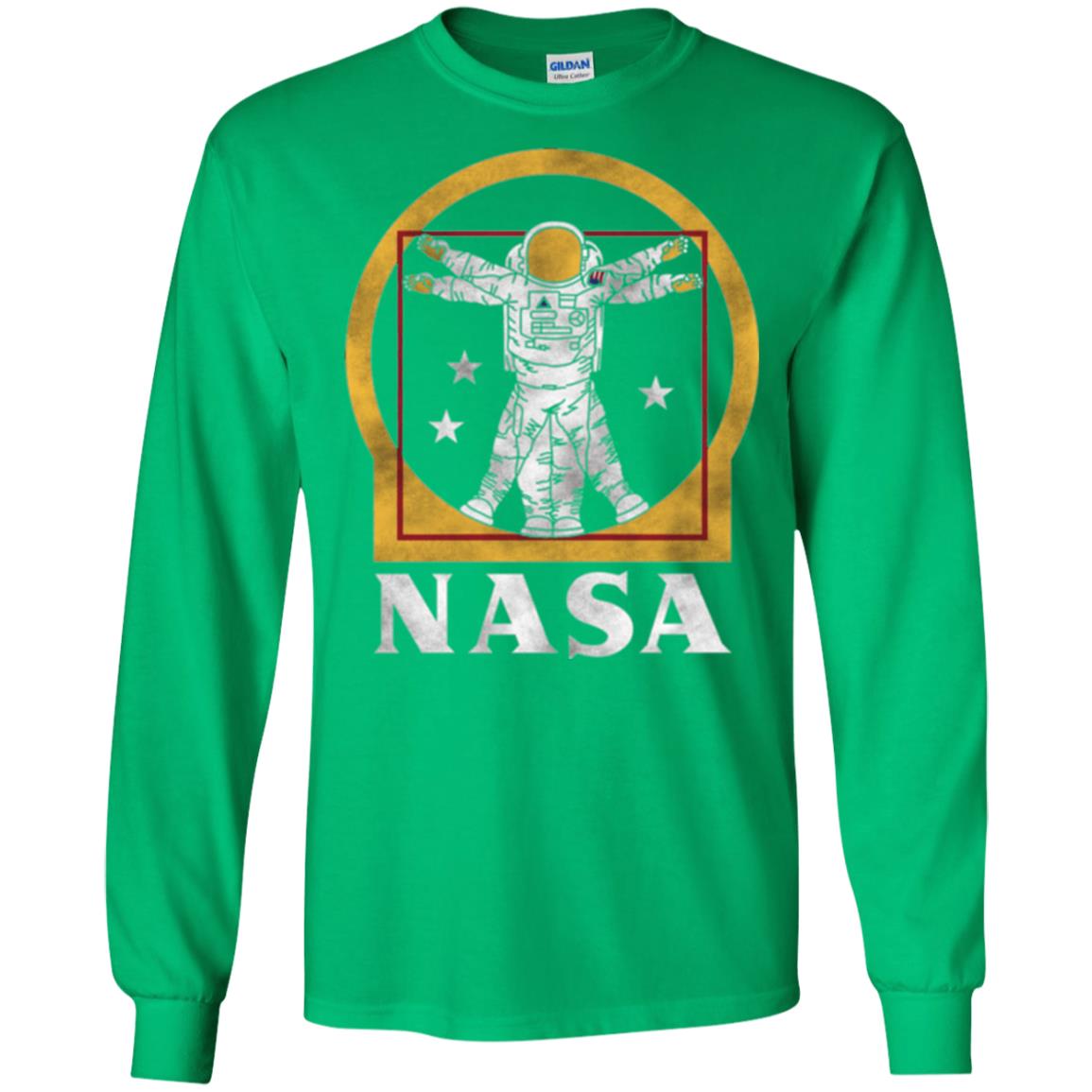 Nasa Vitruvian Astronaut Graphic T-shirt Irish Green