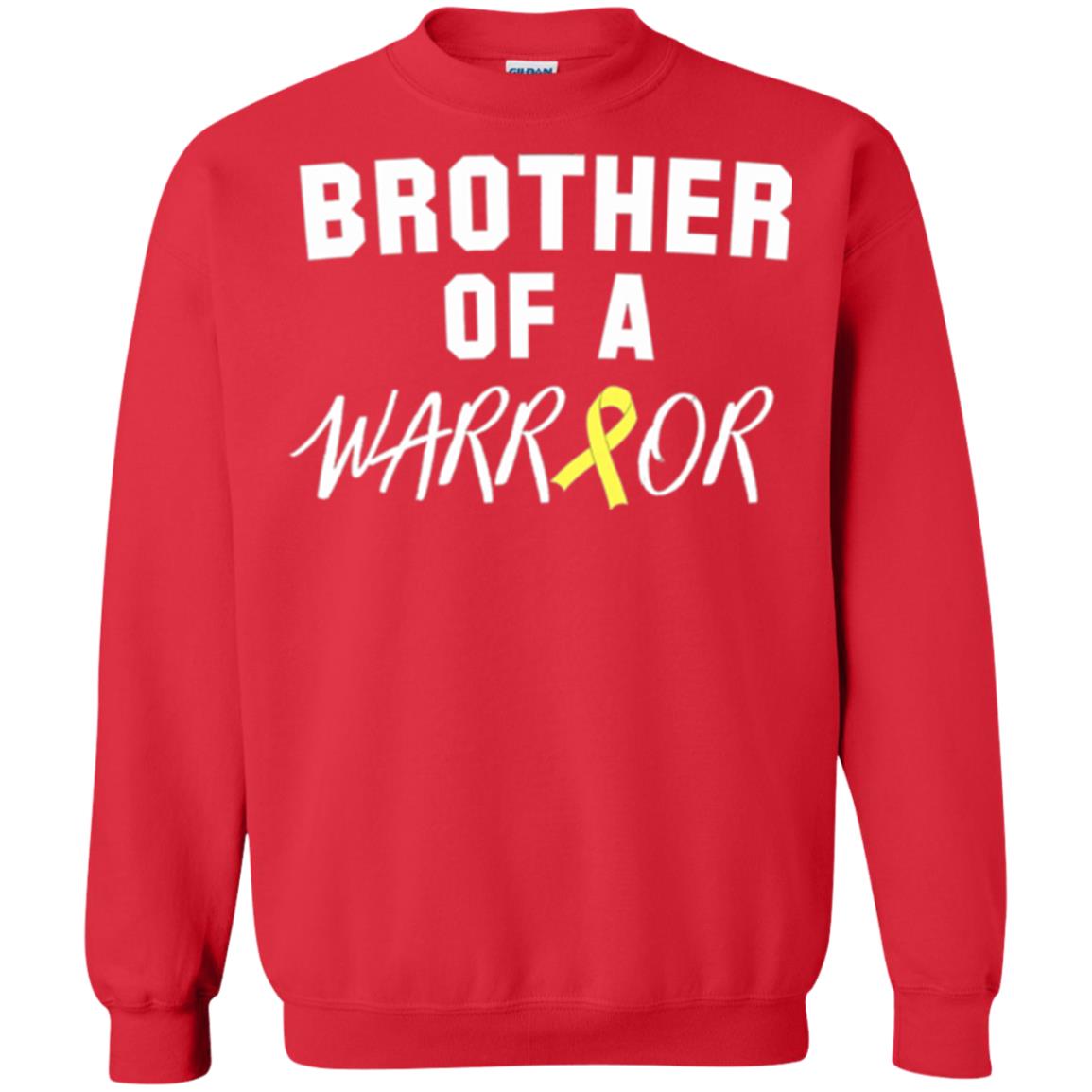 Brother Of A Warrior Childhood Cancer Awareness T-shirt Red