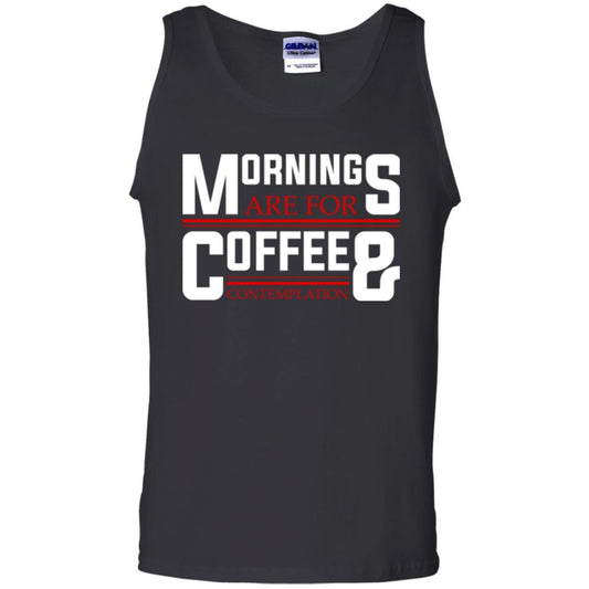 Coffee T-shirt Mornings Are For Coffee And Contemplation Black