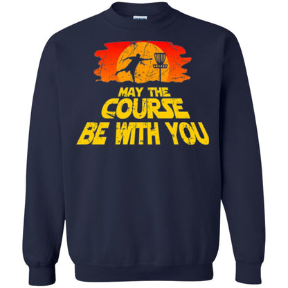 Disc Golf T-shirt May The Course Be With You Navy