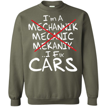 Mechanic T-shirt I Fix Cars Military Green