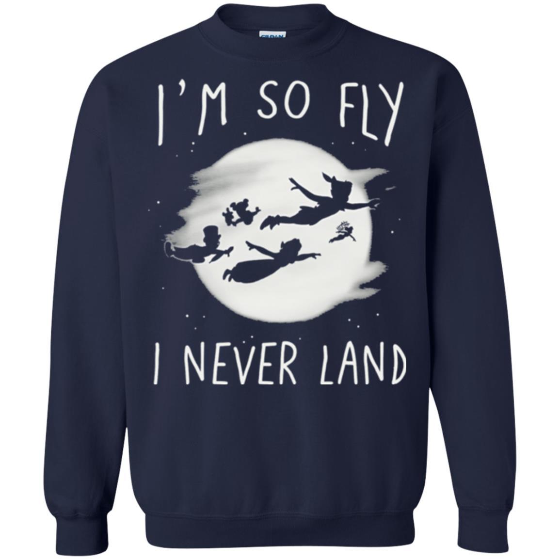 Film T-shirt Peter Pan So Fly Moon Silhouette Graphic Navy