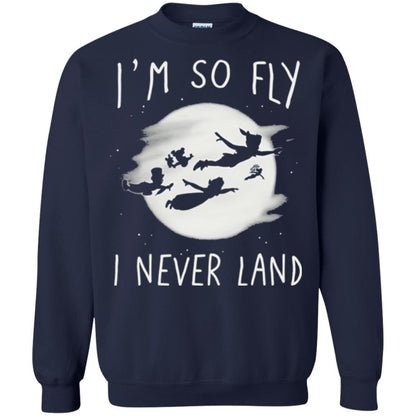 Film T-shirt Peter Pan So Fly Moon Silhouette Graphic Navy