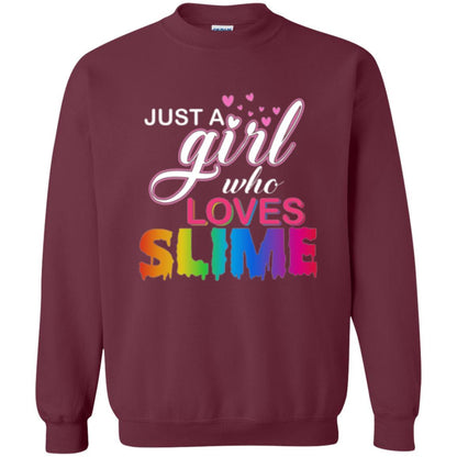 Slime T-shirt Just A Girl Who Loves Slime Maroon
