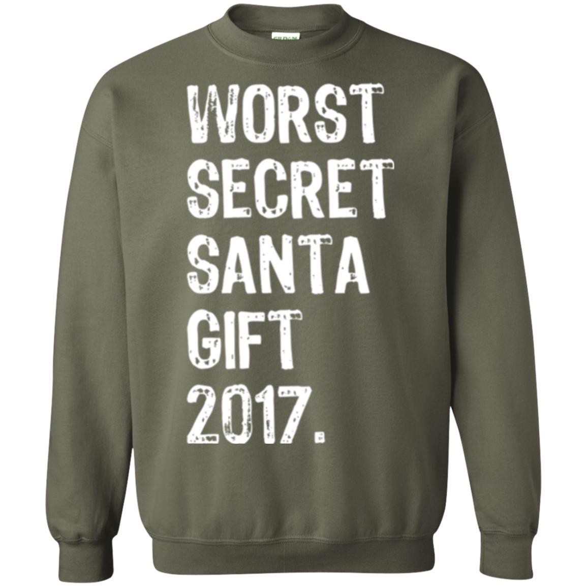Christmas T-shirt Worst Secret Santa Gift 2017 Military Green