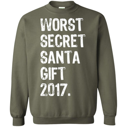 Christmas T-shirt Worst Secret Santa Gift 2017 Military Green
