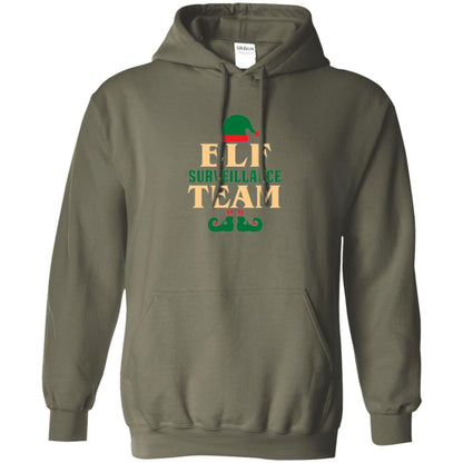Christmas T-shirt Elf Surveillance Team T-shirt Military Green
