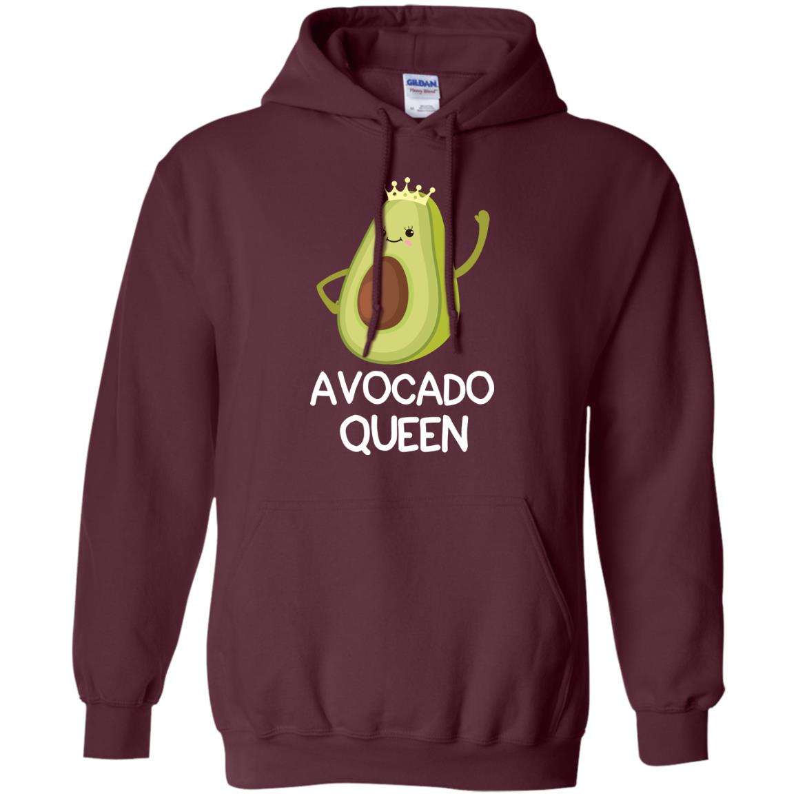 Avocado Queen Vegetarian Shirt For Girls Maroon