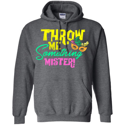 Mardi Gras T-shirt Throw Me Something Mister Dark Heather