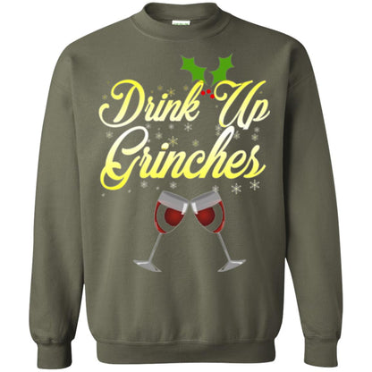 Christmas T-shirt Drink Up Grinches Military Green