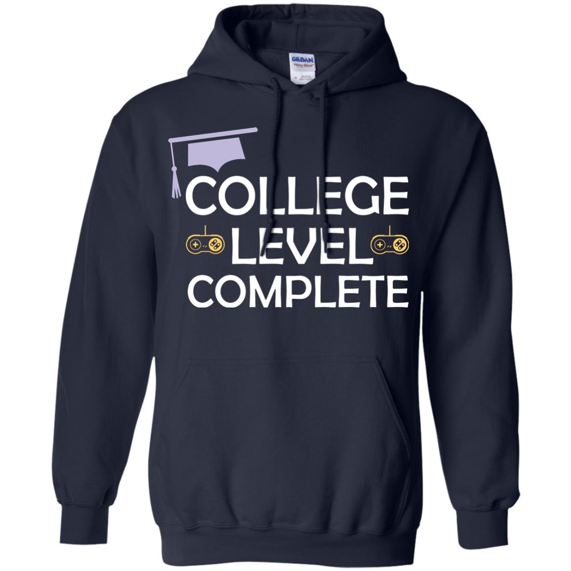 College Level Complete Funny College Graduation Shirt Navy