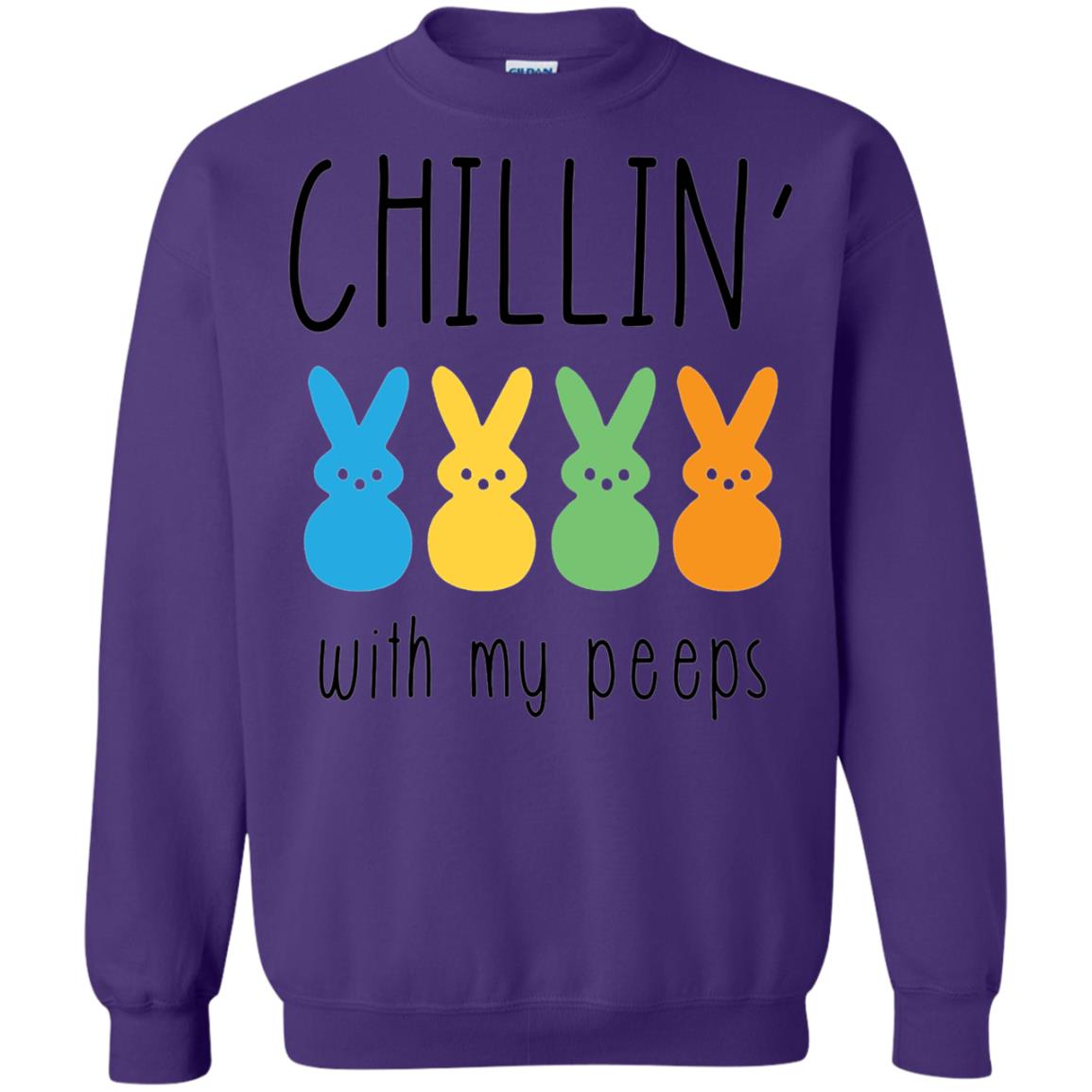 Chillin With My Peeps Happy Easter T-shirt Purple