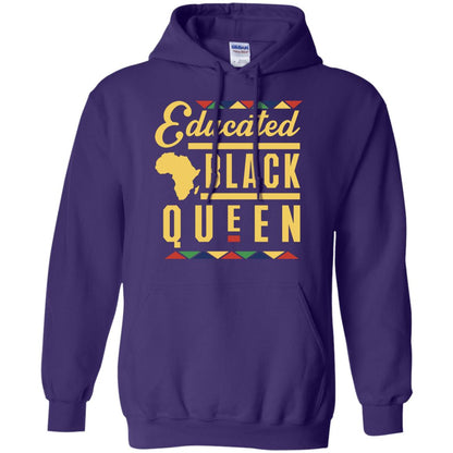 African American T-shirt Educated Black Queen Purple