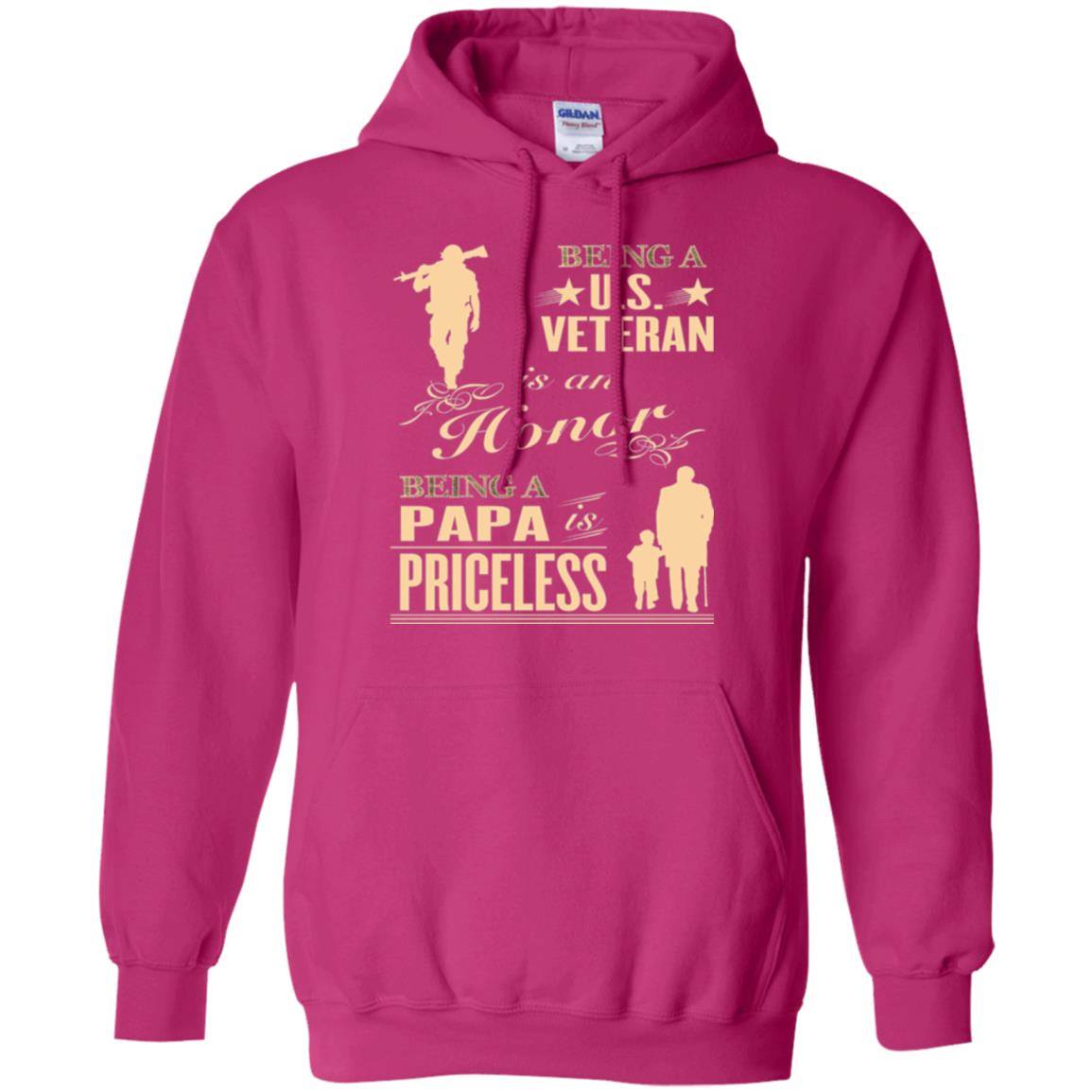 Papa T-shirt Being A U.s Veteran Heliconia